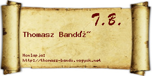 Thomasz Bandó névjegykártya